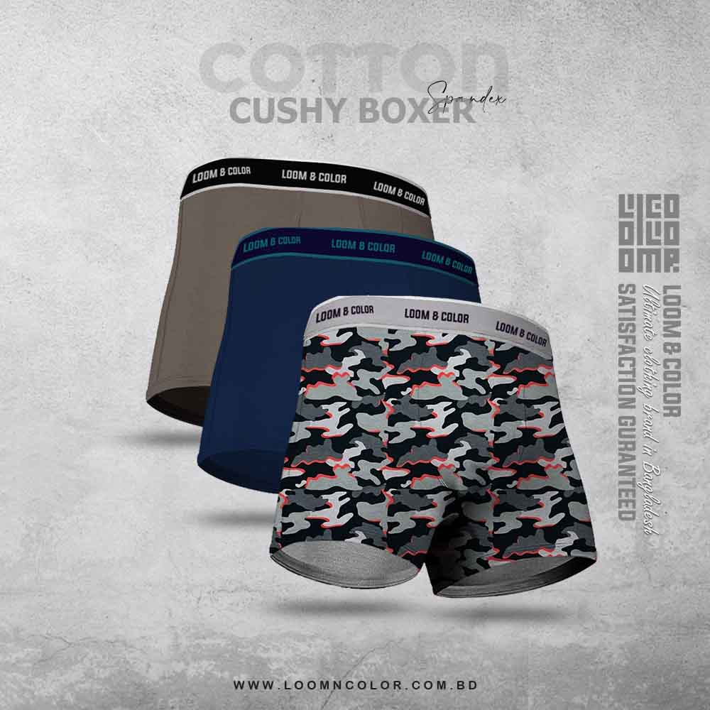 PREMIUM BOXER 3 PACK-(ARMY-NAVY-COFFEE)